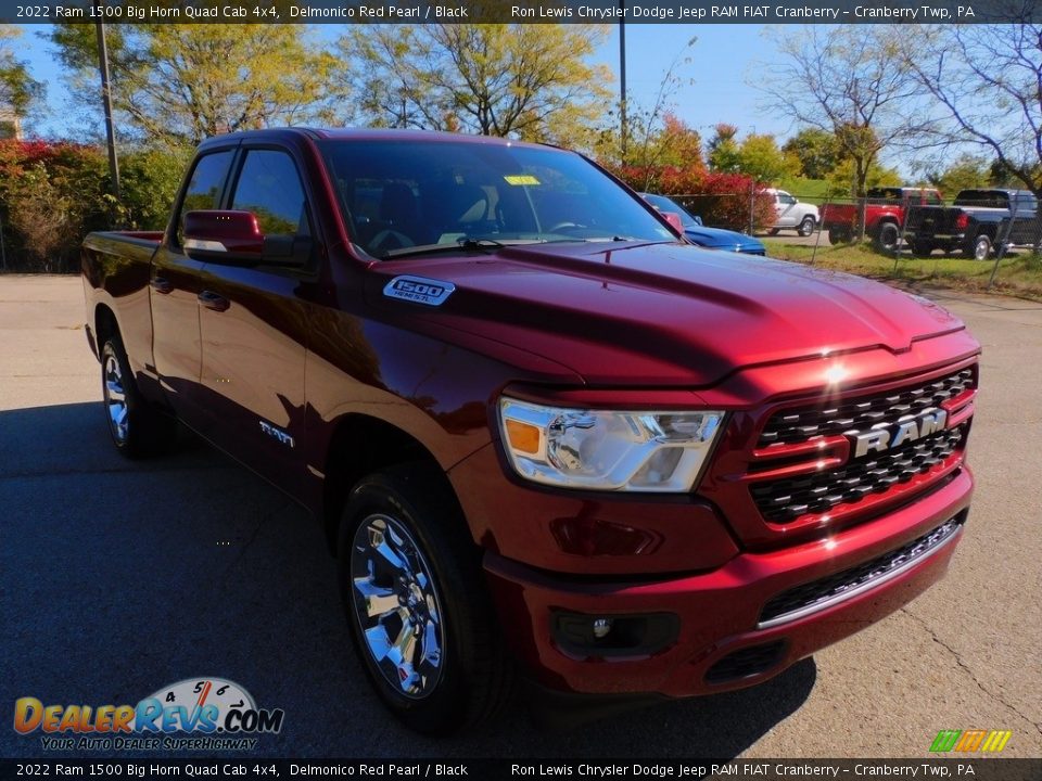 2022 Ram 1500 Big Horn Quad Cab 4x4 Delmonico Red Pearl / Black Photo #3