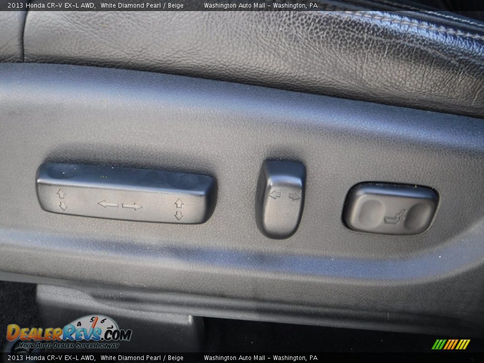 2013 Honda CR-V EX-L AWD White Diamond Pearl / Beige Photo #22