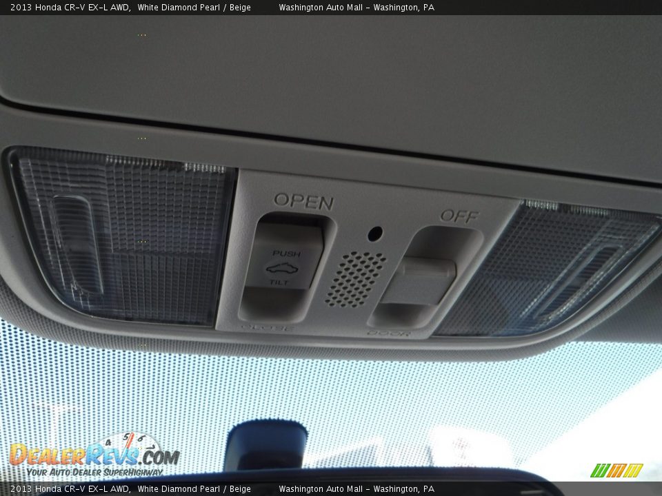 2013 Honda CR-V EX-L AWD White Diamond Pearl / Beige Photo #28