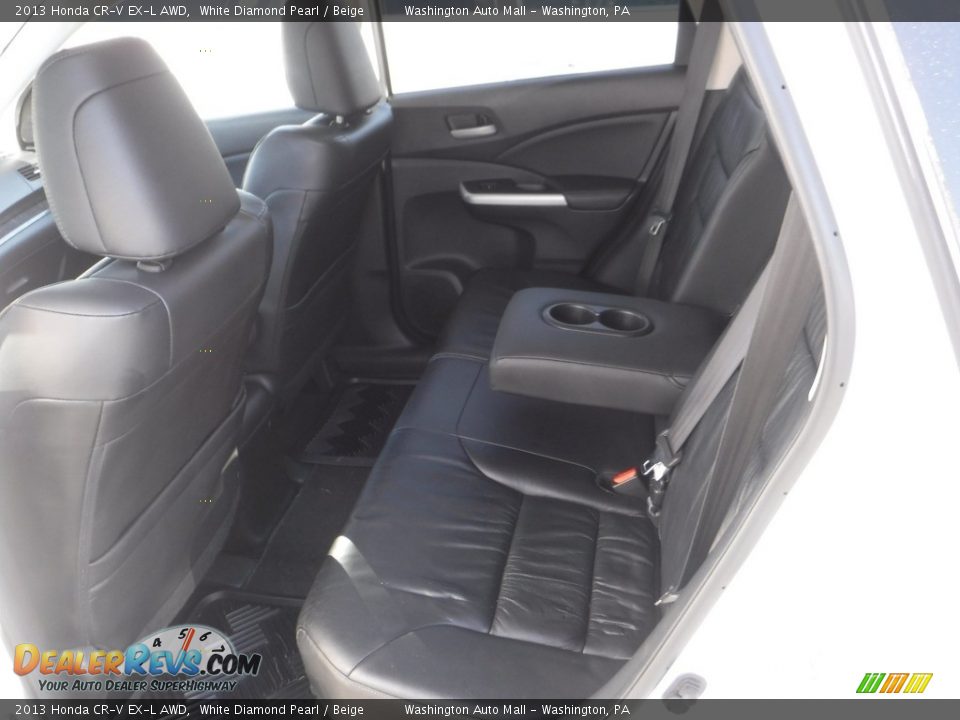 2013 Honda CR-V EX-L AWD White Diamond Pearl / Beige Photo #29