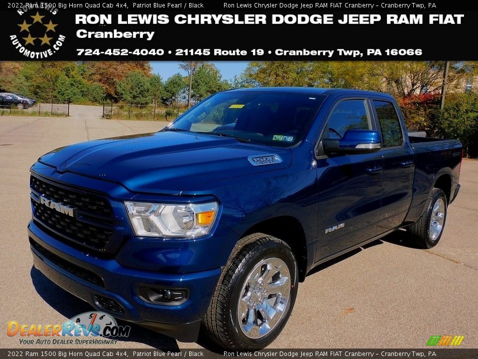 2022 Ram 1500 Big Horn Quad Cab 4x4 Patriot Blue Pearl / Black Photo #1