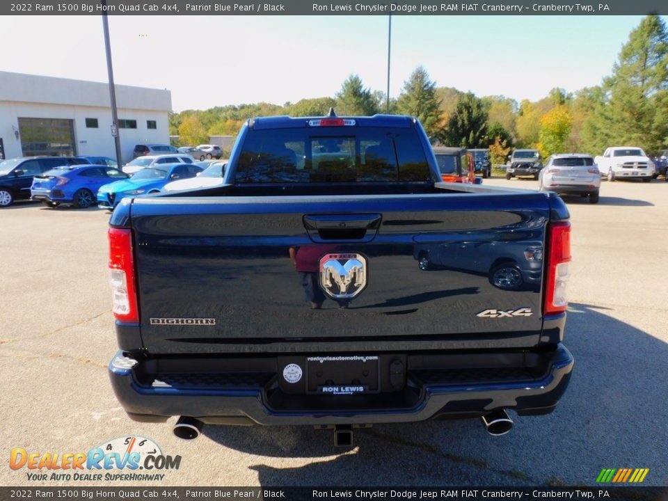 2022 Ram 1500 Big Horn Quad Cab 4x4 Patriot Blue Pearl / Black Photo #6