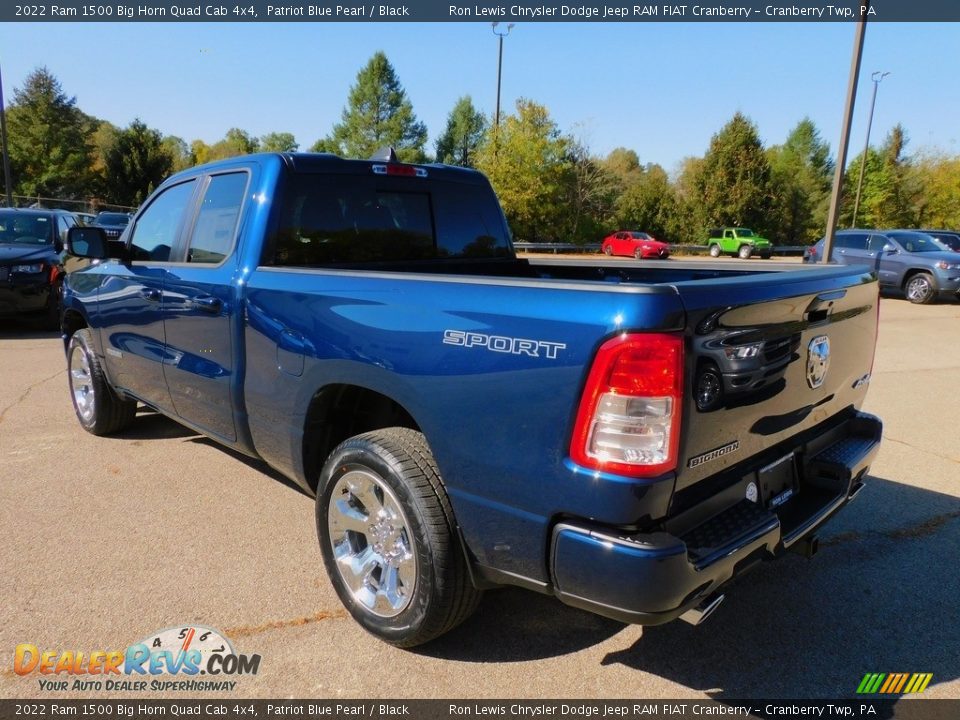 2022 Ram 1500 Big Horn Quad Cab 4x4 Patriot Blue Pearl / Black Photo #8