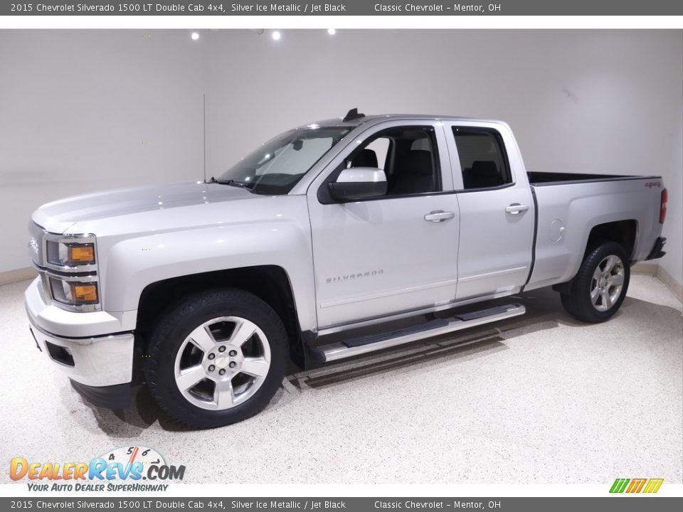 2015 Chevrolet Silverado 1500 LT Double Cab 4x4 Silver Ice Metallic / Jet Black Photo #3