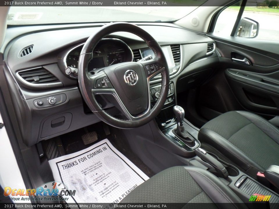2017 Buick Encore Preferred AWD Summit White / Ebony Photo #17