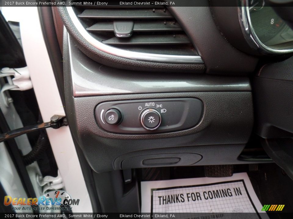 2017 Buick Encore Preferred AWD Summit White / Ebony Photo #21