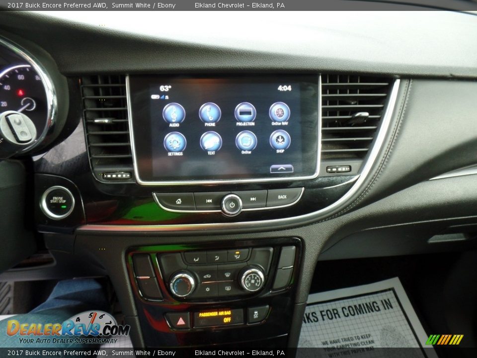 2017 Buick Encore Preferred AWD Summit White / Ebony Photo #24