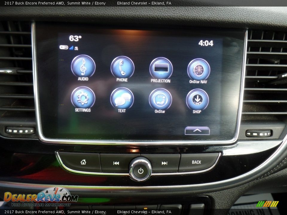 2017 Buick Encore Preferred AWD Summit White / Ebony Photo #25