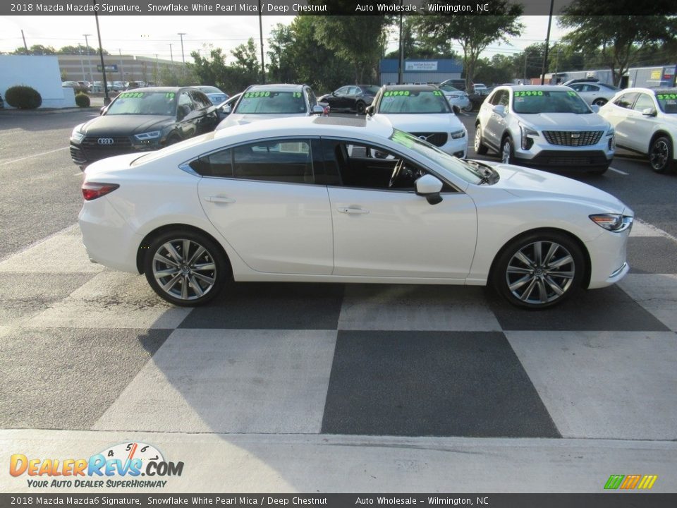 2018 Mazda Mazda6 Signature Snowflake White Pearl Mica / Deep Chestnut Photo #3