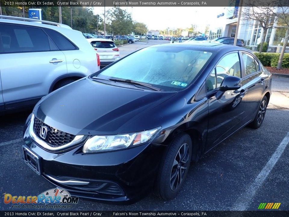 2013 Honda Civic EX Sedan Crystal Black Pearl / Gray Photo #1