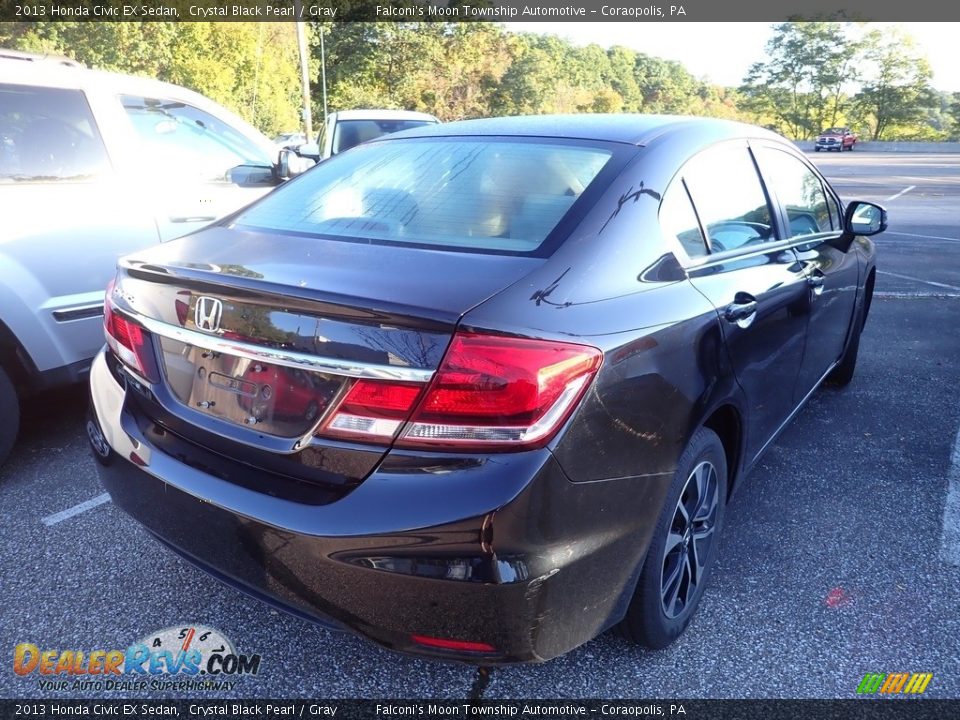 2013 Honda Civic EX Sedan Crystal Black Pearl / Gray Photo #2