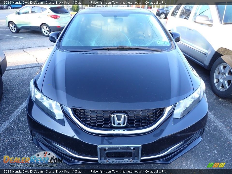 2013 Honda Civic EX Sedan Crystal Black Pearl / Gray Photo #4