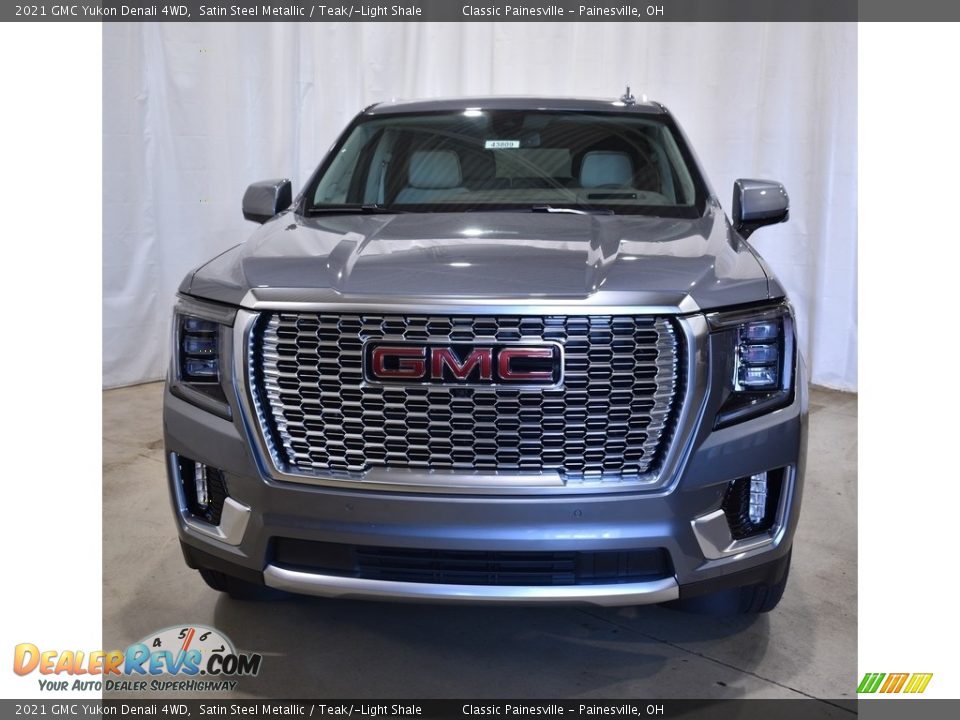 2021 GMC Yukon Denali 4WD Satin Steel Metallic / Teak/­Light Shale Photo #4