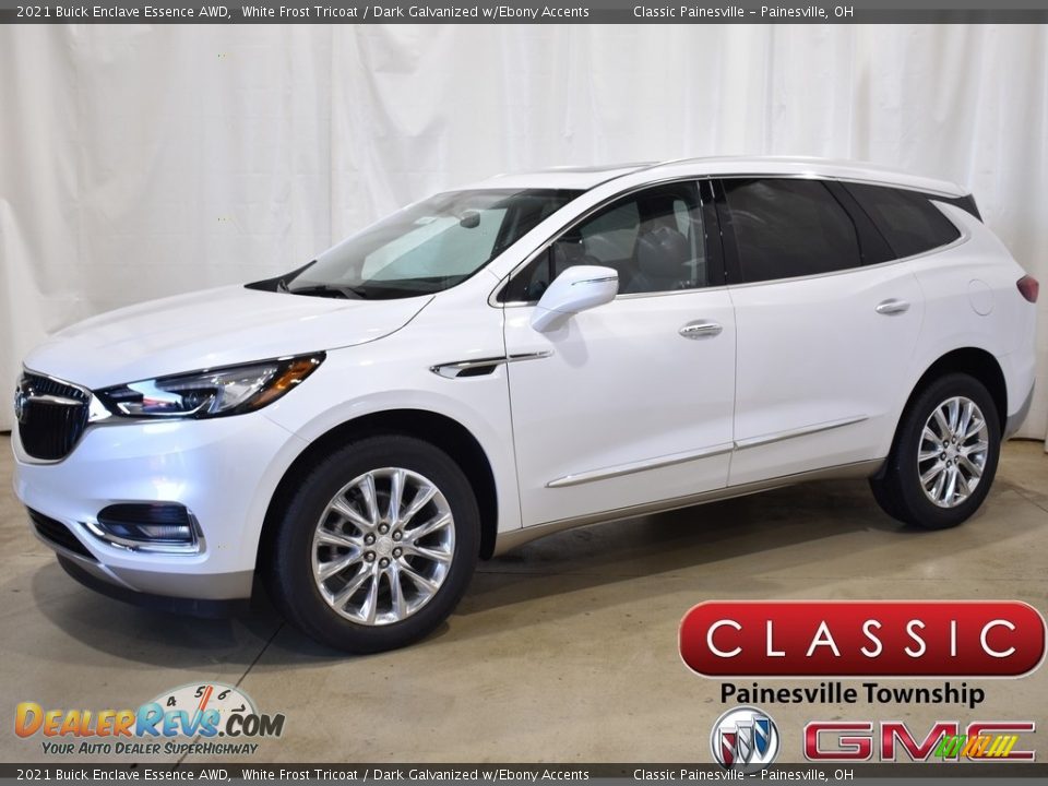 2021 Buick Enclave Essence AWD White Frost Tricoat / Dark Galvanized w/Ebony Accents Photo #1