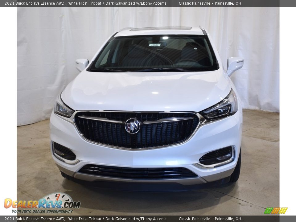 2021 Buick Enclave Essence AWD White Frost Tricoat / Dark Galvanized w/Ebony Accents Photo #2