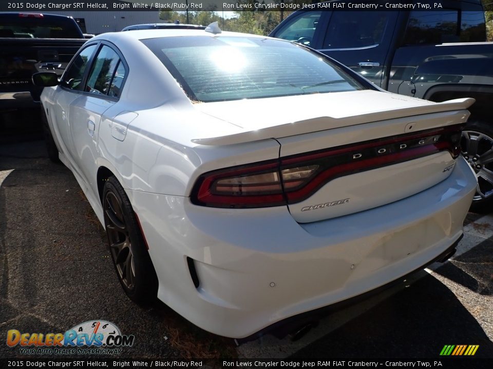 2015 Dodge Charger SRT Hellcat Bright White / Black/Ruby Red Photo #3