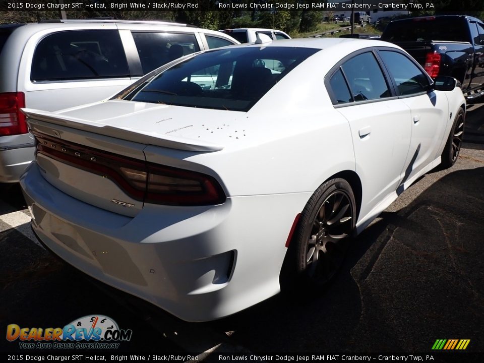 2015 Dodge Charger SRT Hellcat Bright White / Black/Ruby Red Photo #4