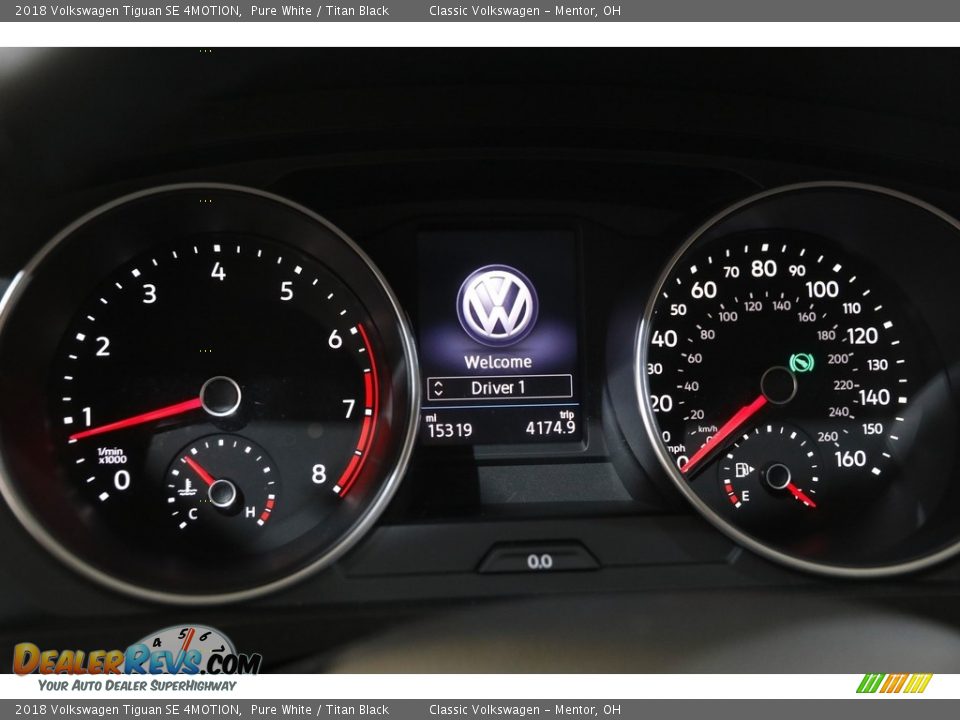 2018 Volkswagen Tiguan SE 4MOTION Pure White / Titan Black Photo #8