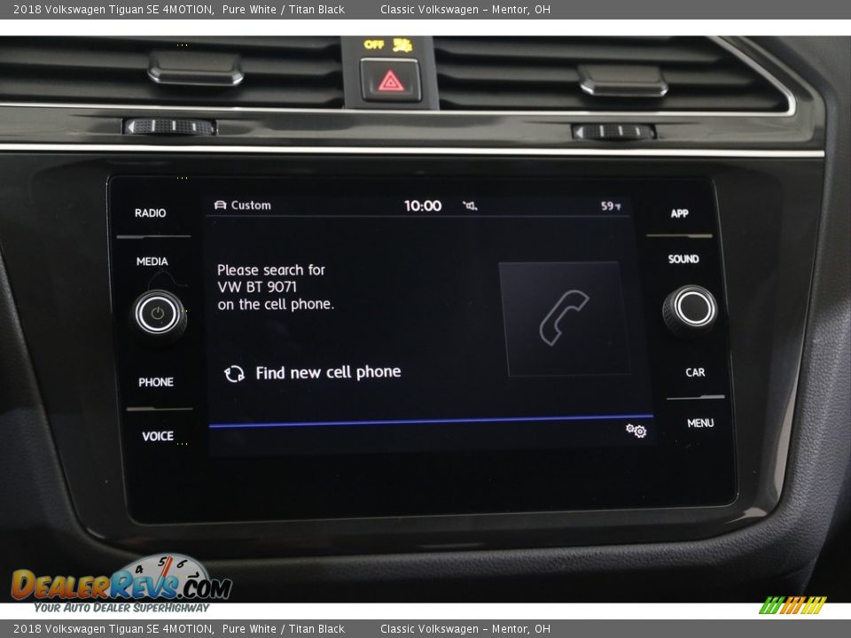 2018 Volkswagen Tiguan SE 4MOTION Pure White / Titan Black Photo #11