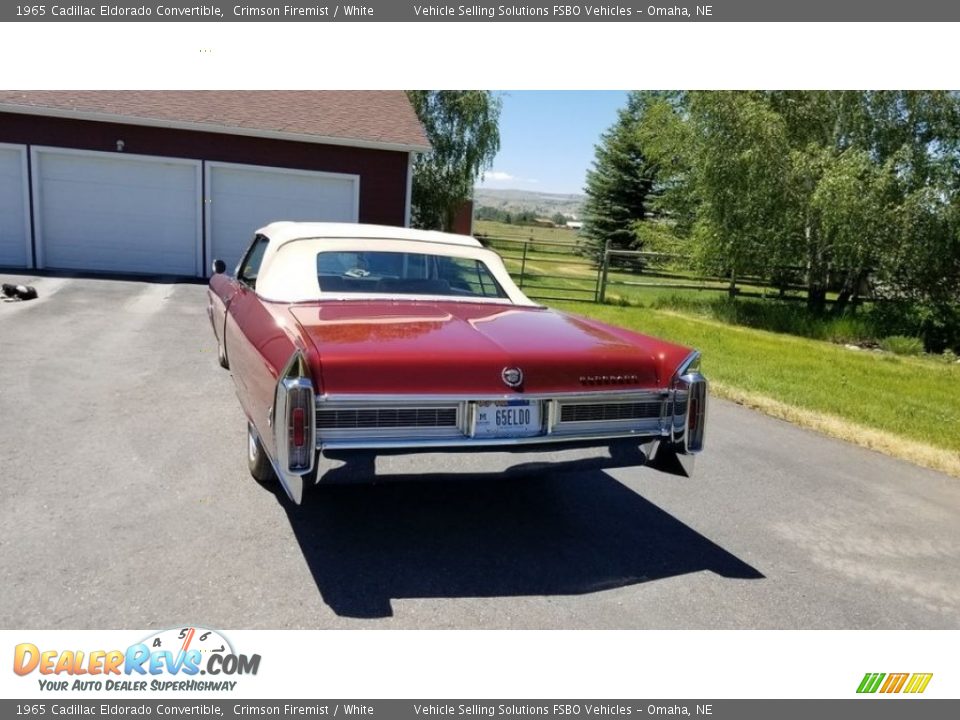 1965 Cadillac Eldorado Convertible Crimson Firemist / White Photo #11