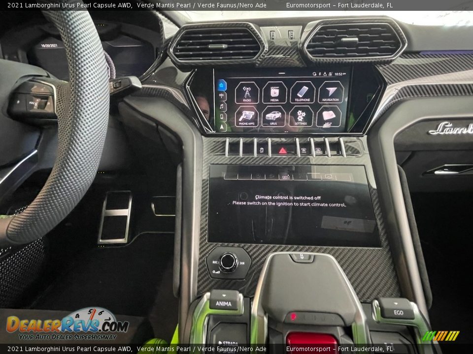 Controls of 2021 Lamborghini Urus Pearl Capsule AWD Photo #22