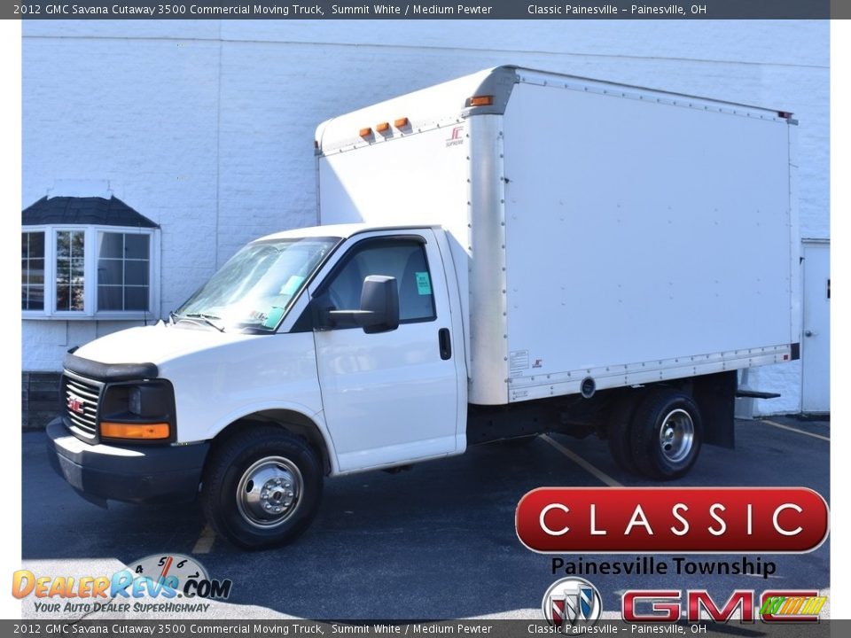 2012 GMC Savana Cutaway 3500 Commercial Moving Truck Summit White / Medium Pewter Photo #1