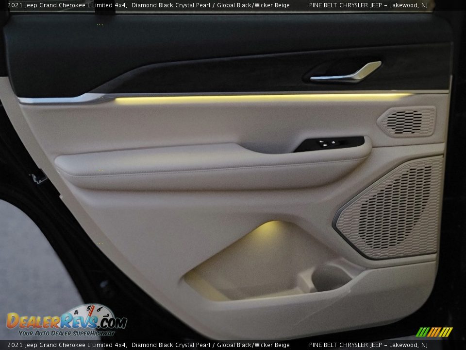 2021 Jeep Grand Cherokee L Limited 4x4 Diamond Black Crystal Pearl / Global Black/Wicker Beige Photo #9