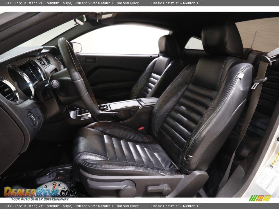 2010 Ford Mustang V6 Premium Coupe Brilliant Silver Metallic / Charcoal Black Photo #5