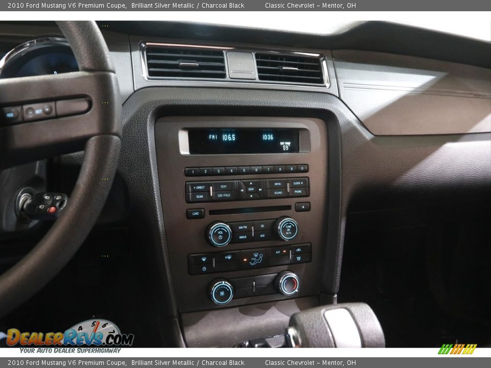 2010 Ford Mustang V6 Premium Coupe Brilliant Silver Metallic / Charcoal Black Photo #9