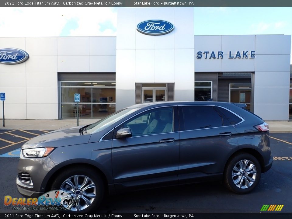 2021 Ford Edge Titanium AWD Carbonized Gray Metallic / Ebony Photo #1