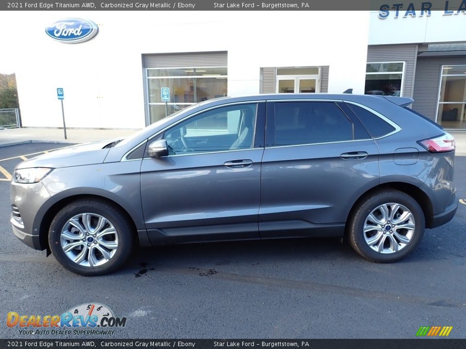 2021 Ford Edge Titanium AWD Carbonized Gray Metallic / Ebony Photo #2