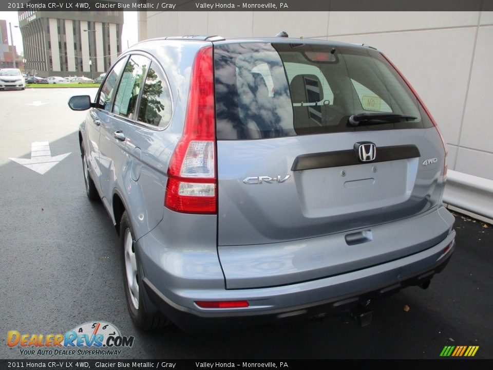 2011 Honda CR-V LX 4WD Glacier Blue Metallic / Gray Photo #3