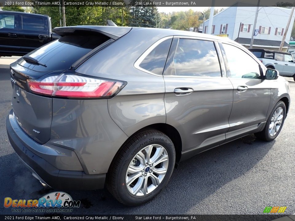 2021 Ford Edge Titanium AWD Carbonized Gray Metallic / Ebony Photo #6