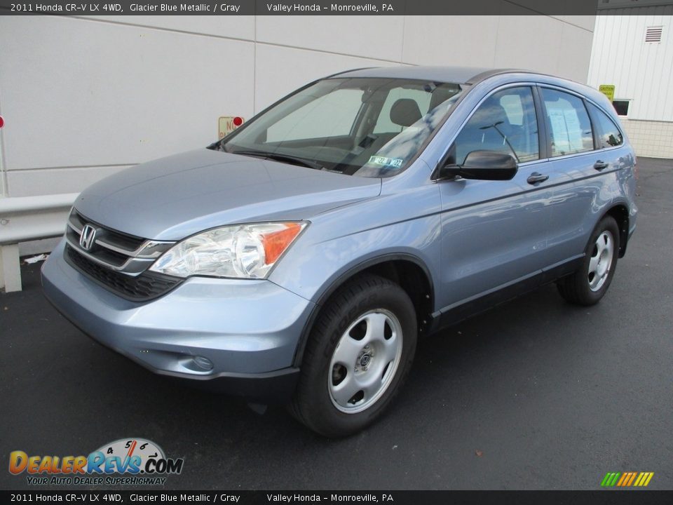 2011 Honda CR-V LX 4WD Glacier Blue Metallic / Gray Photo #7