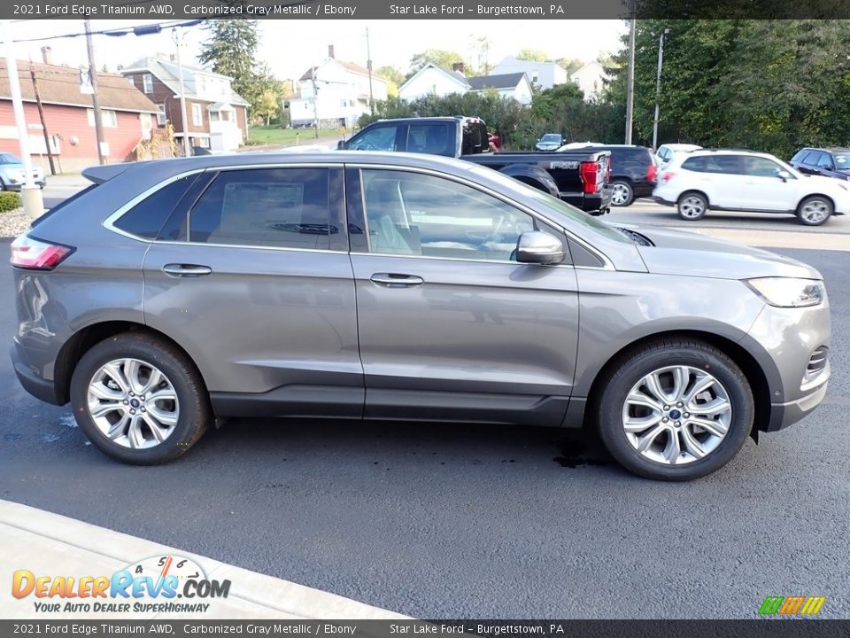 2021 Ford Edge Titanium AWD Carbonized Gray Metallic / Ebony Photo #7