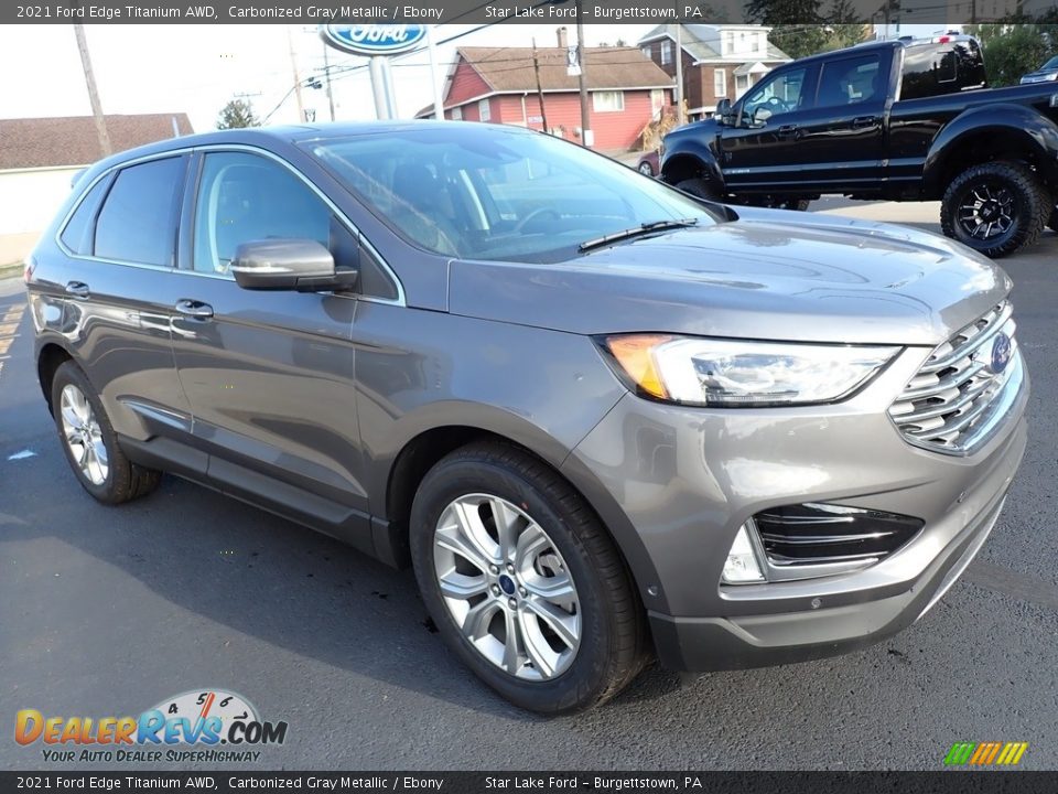 2021 Ford Edge Titanium AWD Carbonized Gray Metallic / Ebony Photo #8