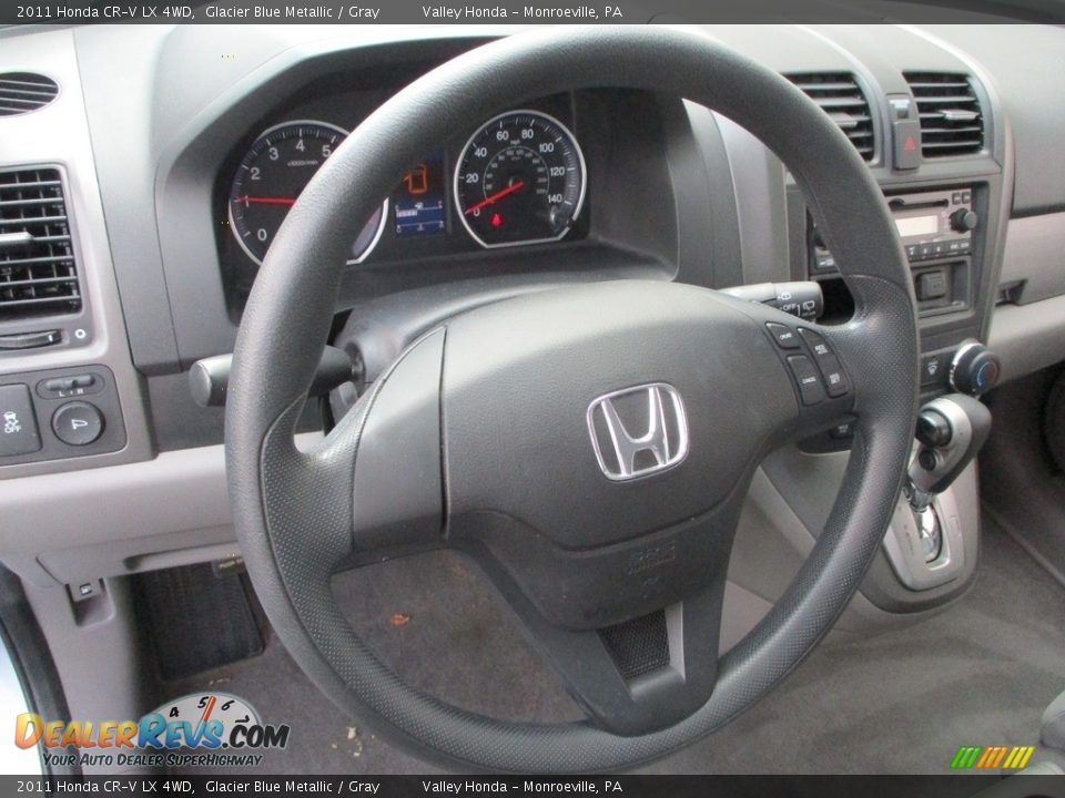 2011 Honda CR-V LX 4WD Glacier Blue Metallic / Gray Photo #11