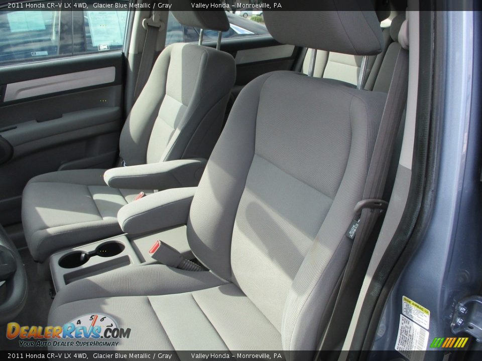 2011 Honda CR-V LX 4WD Glacier Blue Metallic / Gray Photo #12