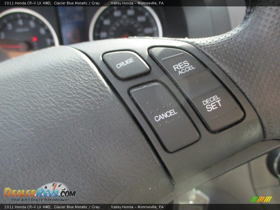 2011 Honda CR-V LX 4WD Glacier Blue Metallic / Gray Photo #17
