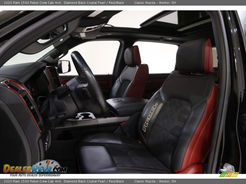 2020 Ram 1500 Rebel Crew Cab 4x4 Diamond Black Crystal Pearl / Red/Black Photo #5