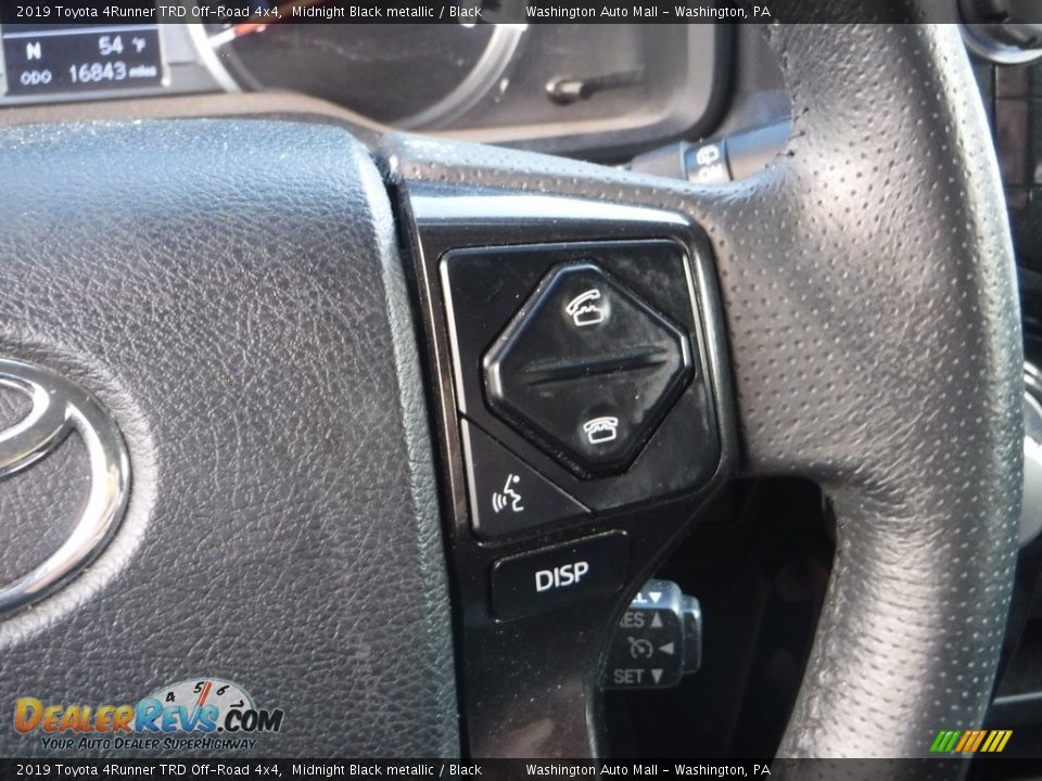 2019 Toyota 4Runner TRD Off-Road 4x4 Midnight Black metallic / Black Photo #25