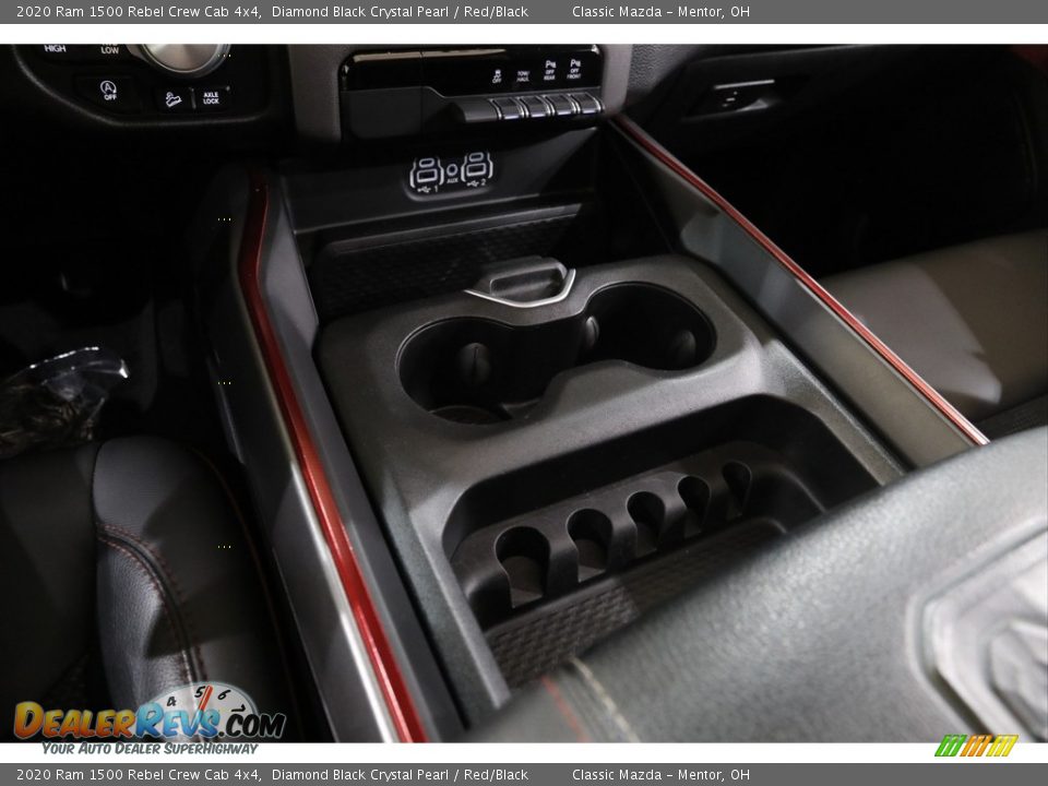 2020 Ram 1500 Rebel Crew Cab 4x4 Diamond Black Crystal Pearl / Red/Black Photo #15