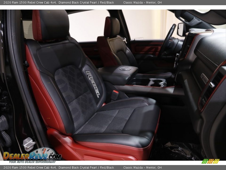 2020 Ram 1500 Rebel Crew Cab 4x4 Diamond Black Crystal Pearl / Red/Black Photo #16