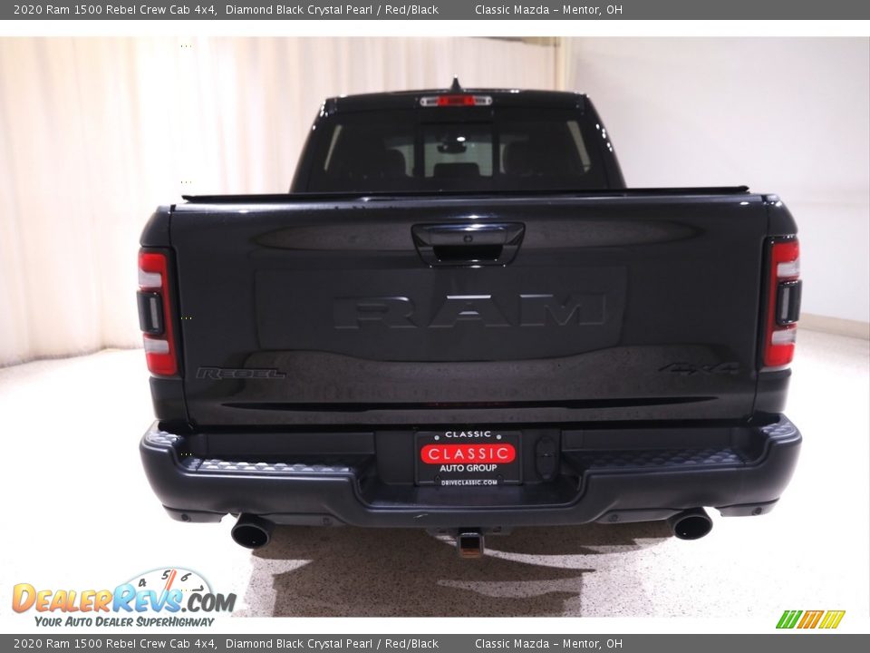 2020 Ram 1500 Rebel Crew Cab 4x4 Diamond Black Crystal Pearl / Red/Black Photo #19