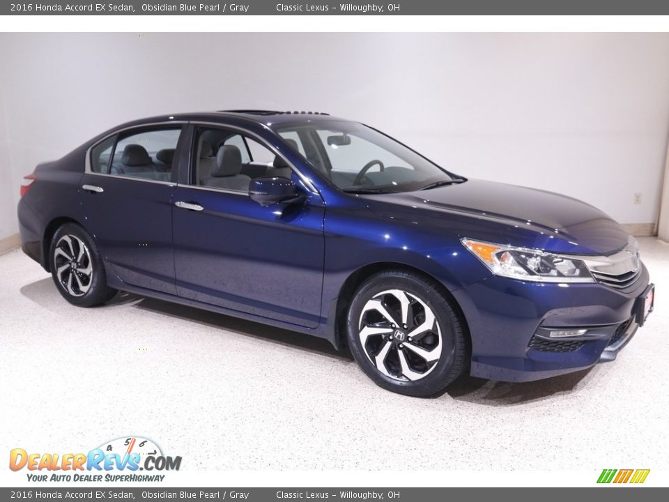 2016 Honda Accord EX Sedan Obsidian Blue Pearl / Gray Photo #1