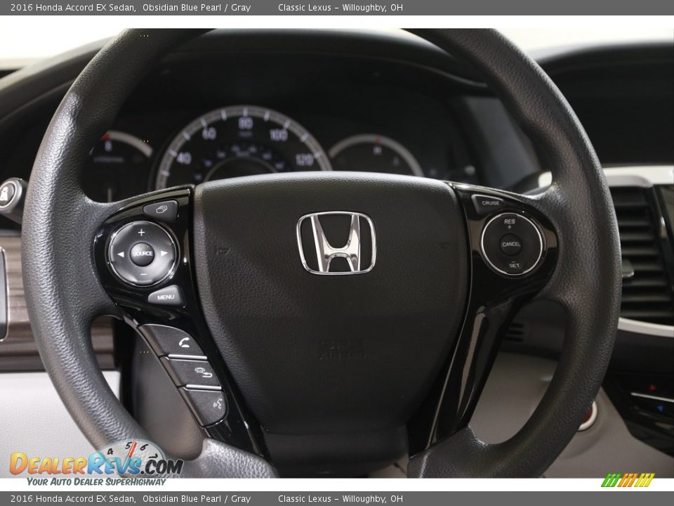 2016 Honda Accord EX Sedan Obsidian Blue Pearl / Gray Photo #7