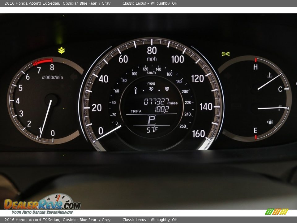 2016 Honda Accord EX Sedan Obsidian Blue Pearl / Gray Photo #8