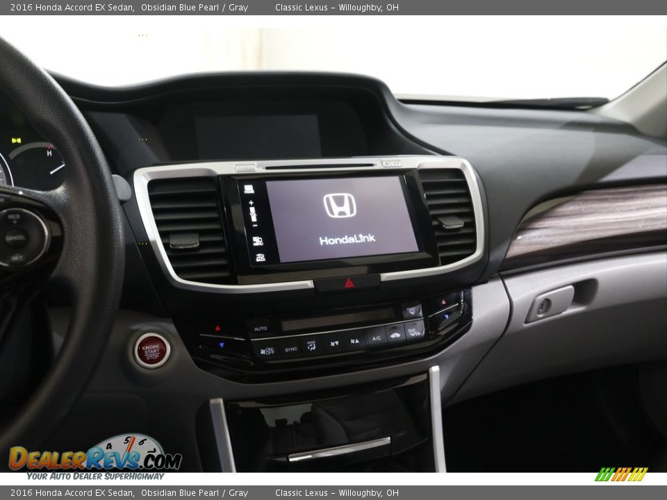 2016 Honda Accord EX Sedan Obsidian Blue Pearl / Gray Photo #9