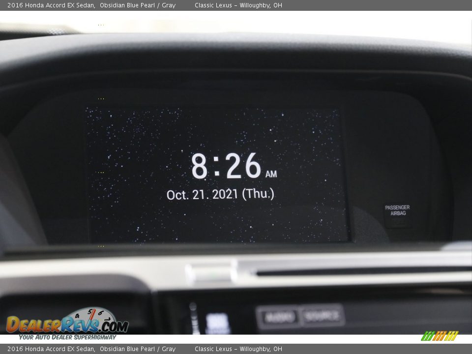2016 Honda Accord EX Sedan Obsidian Blue Pearl / Gray Photo #11