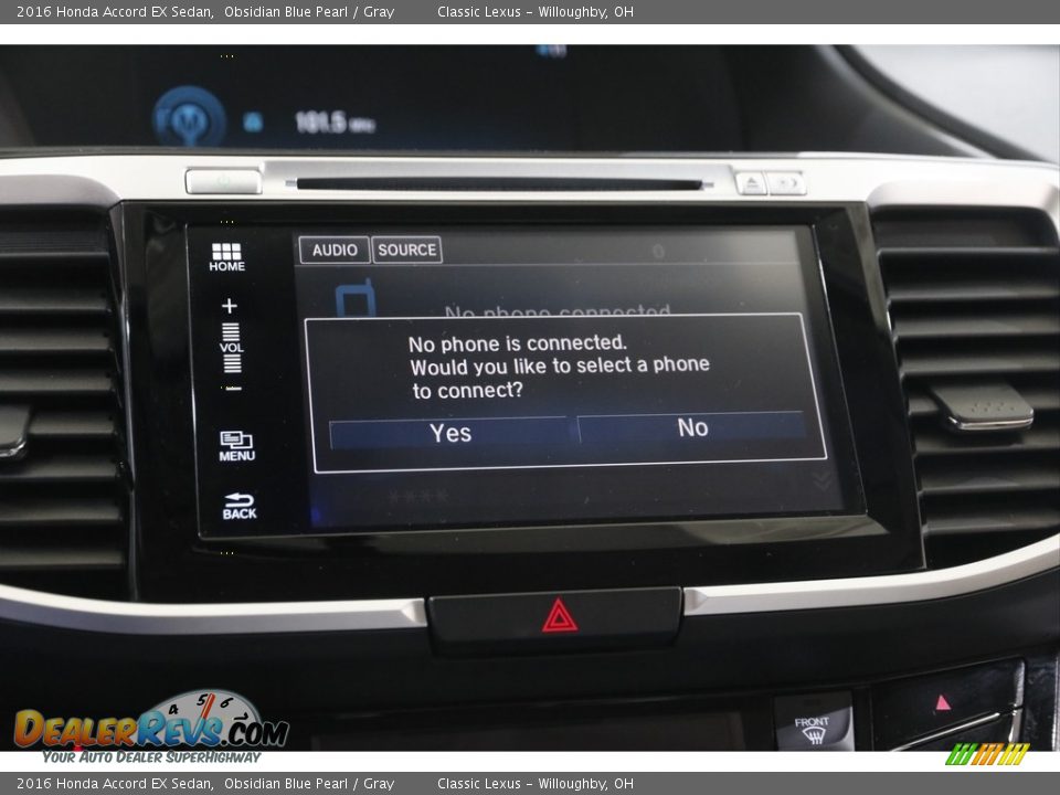 2016 Honda Accord EX Sedan Obsidian Blue Pearl / Gray Photo #15